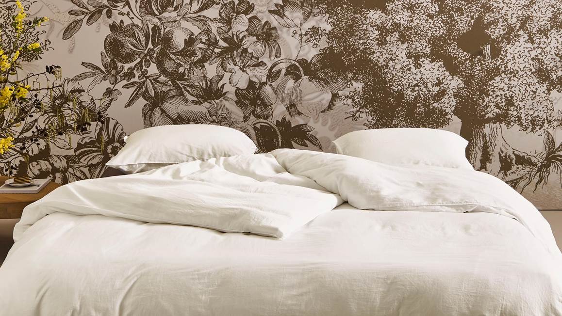 Essenza Minte Oyster dekbedovertrek katoensatijn 300TC