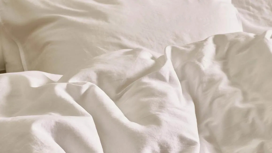 Essenza Minte Oyster dekbedovertrek katoensatijn 300TC