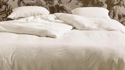 Essenza Minte Oyster dekbedovertrek katoensatijn 300TC