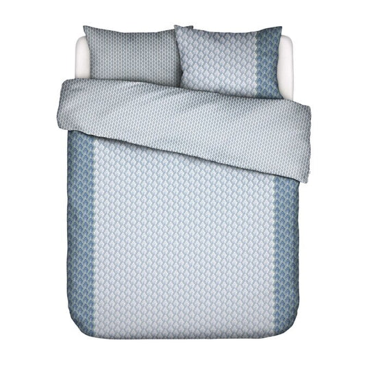 Essenza tesse zen blue katoensatijn 210TC dekbedovertrek ornament