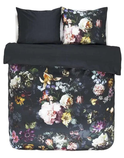Essenza Fleur Nightblue dekbedovertrek katoensatijn 210TC