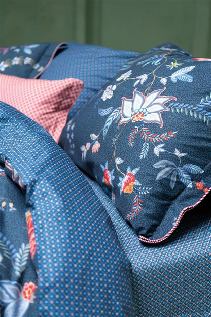 Pip Studio Flower Festival dark blue dekbedovertrek percal katoen chintzbloemen
