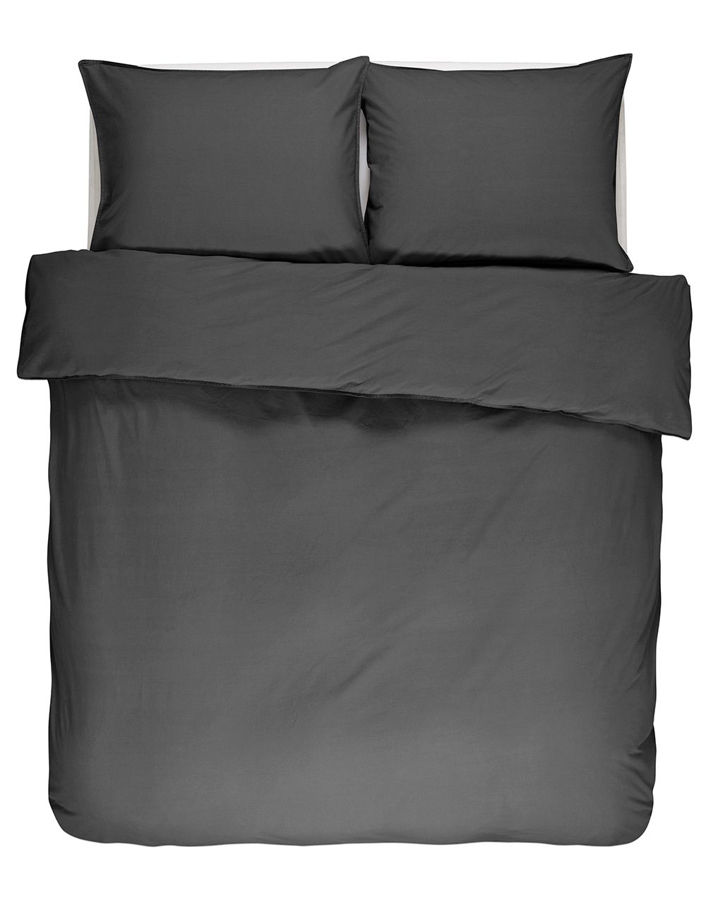 Essenza Guy Anthracite katoenen dekbedovertrek vintage washed
