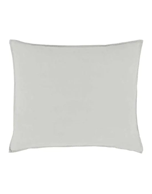 Taie d'oreiller en coton argenté Essenza Guy gris vintage