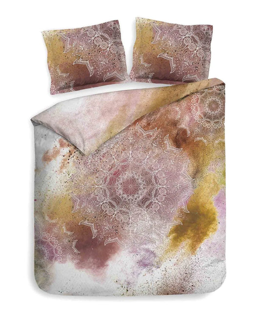 Heckett lane Anneli katoensatijnen dekbedovertrek aquarel mandala en bohemian