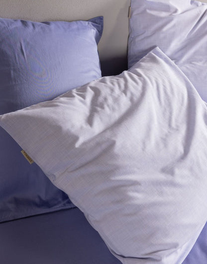 Essenza Jule Lavender Blue dekbedovertrek garengeverfd chambray katoen met linnenlook