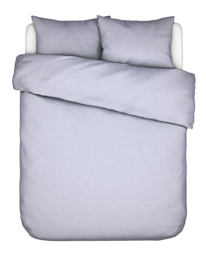 Essenza Jule Lavender Blue dekbedovertrek garengeverfd chambray katoen met linnenlook