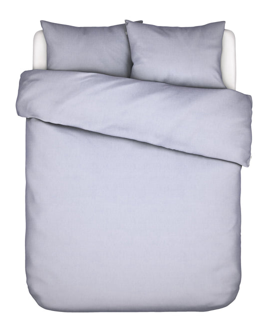 Essenza Jule Lavender Blue dekbedovertrek garengeverfd chambray katoen met linnenlook