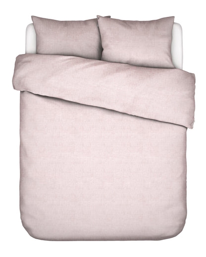 Essenza Jule Woodrose dekbedovertrek garengeverfd chambray katoen met linnenlook
