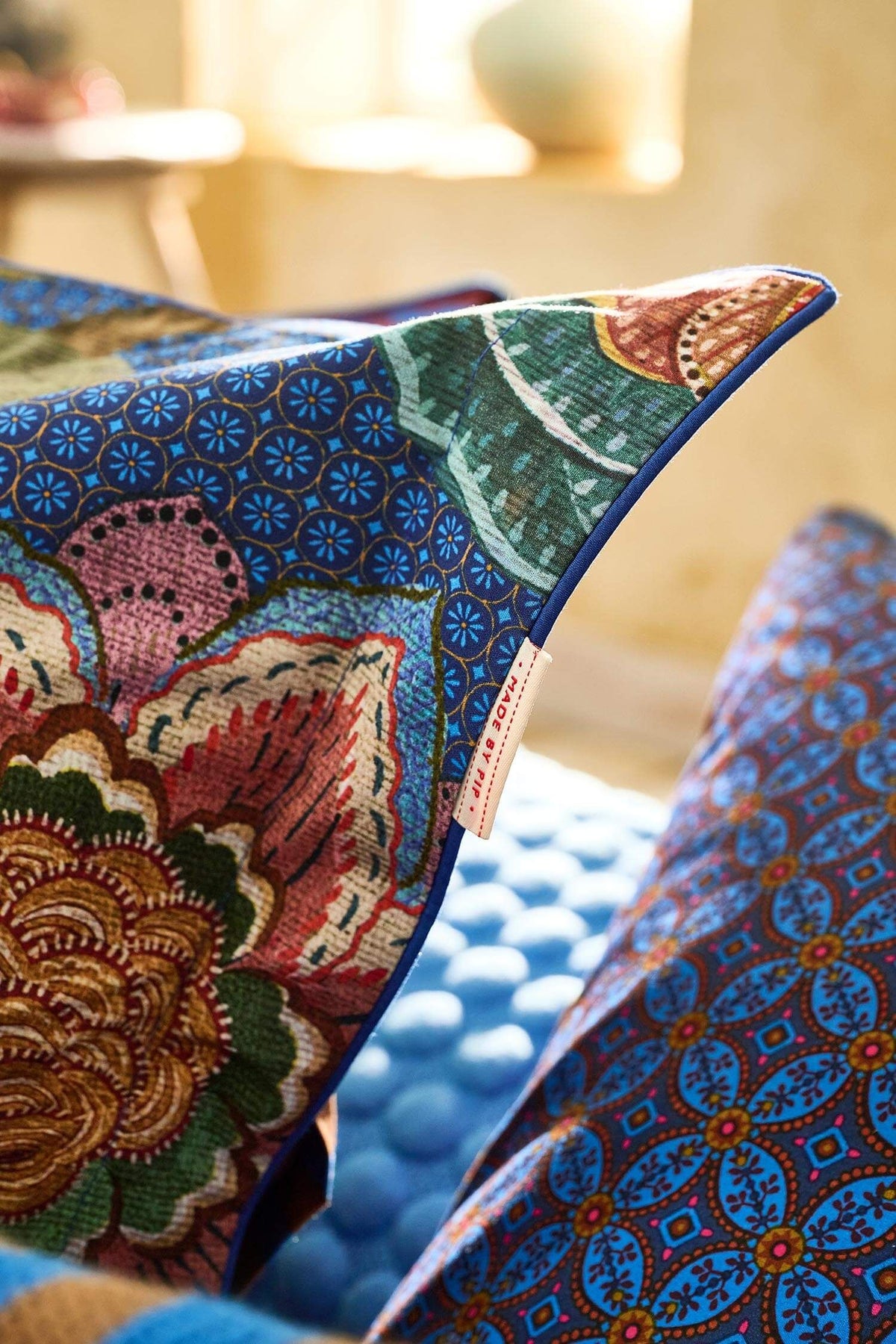 Pip Studio Bombay Bold Dark Blue 200TC percal katoen dekbedovertrek