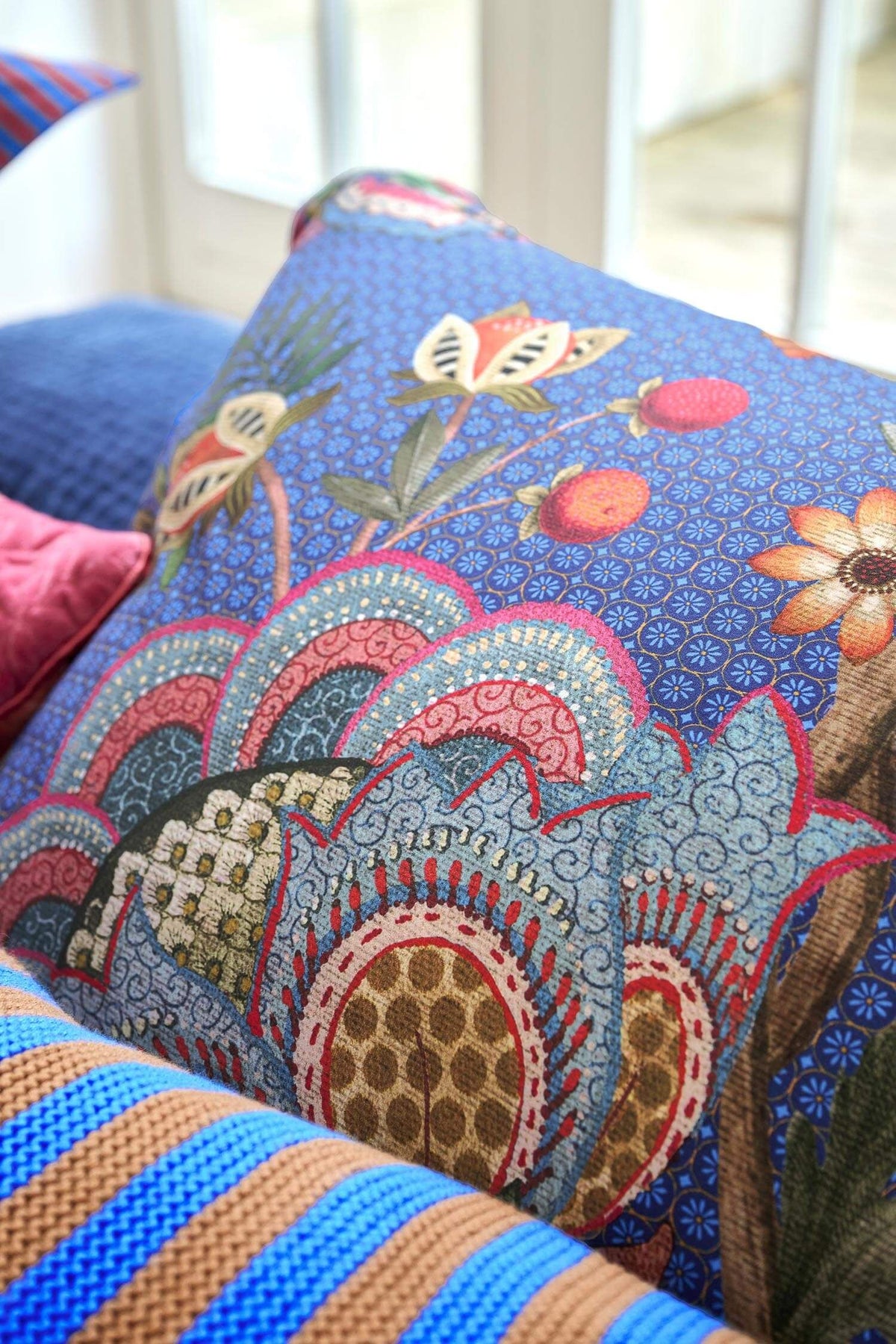 Pip Studio Bombay Bold Dark Blue 200TC percal katoen dekbedovertrek