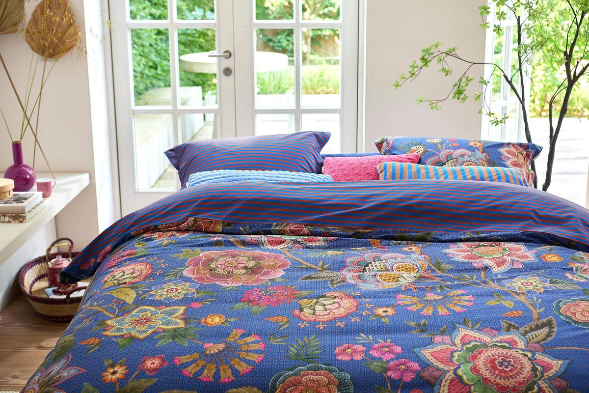 Pip Studio Bombay Bold Dark Blue 200TC percal katoen dekbedovertrek