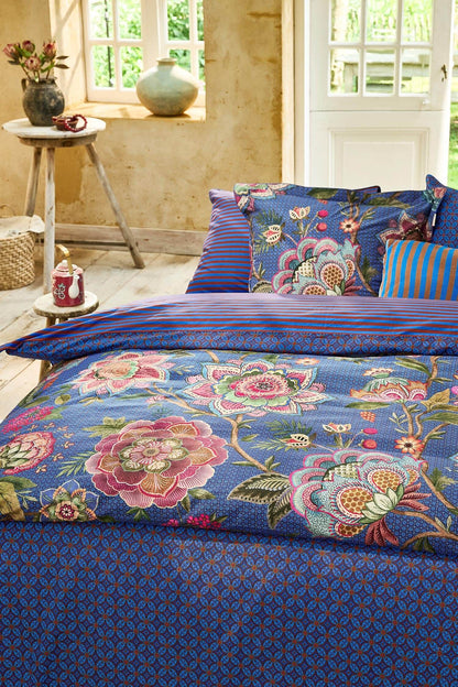 Pip Studio Bombay Bold Dark Blue 200TC percal katoen dekbedovertrek