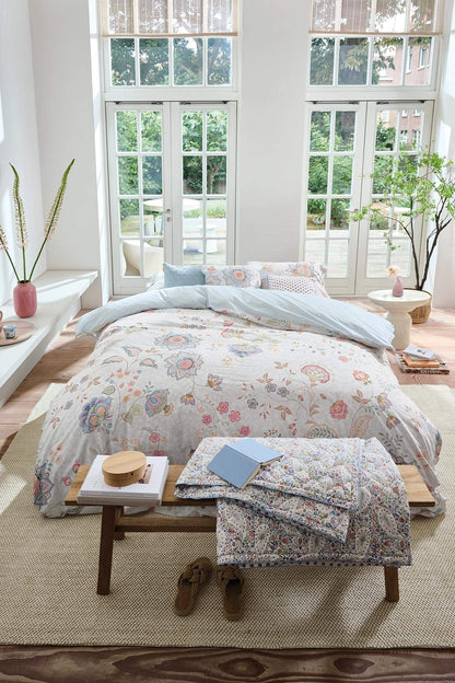 Pip Studio Mumbai Morning Light Blue perkal katoen 200TC dekbedovertrek