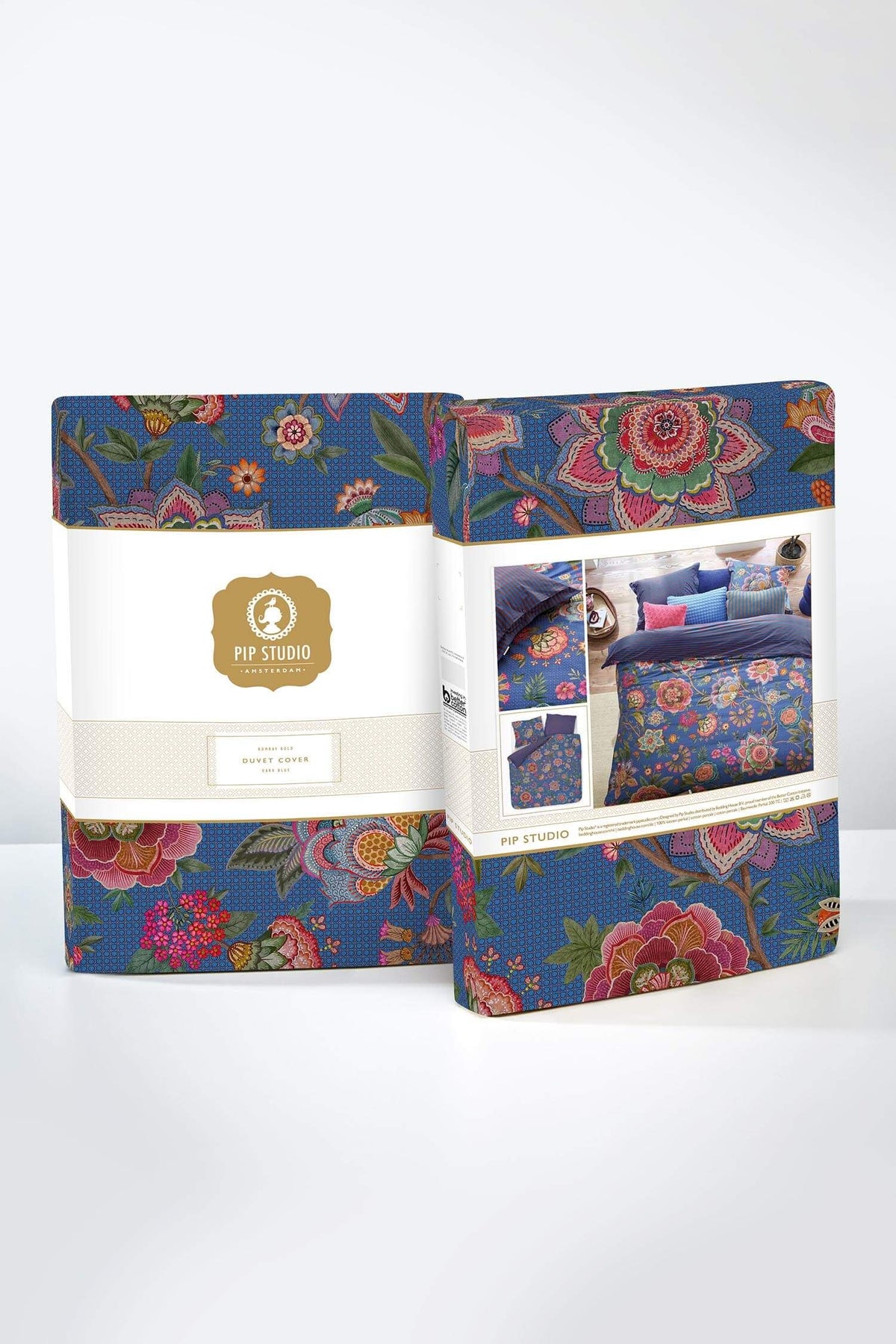 Pip Studio Bombay Bold Dark Blue 200TC percal katoen dekbedovertrek
