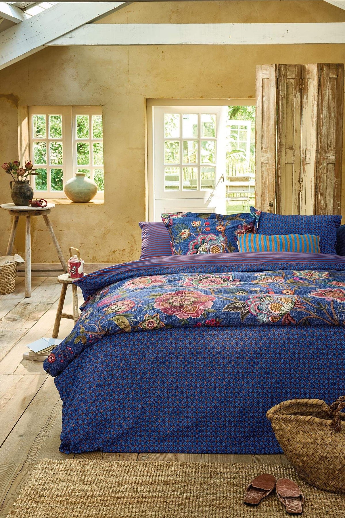 Pip Studio Bombay Bold Dark Blue 200TC percal katoen dekbedovertrek