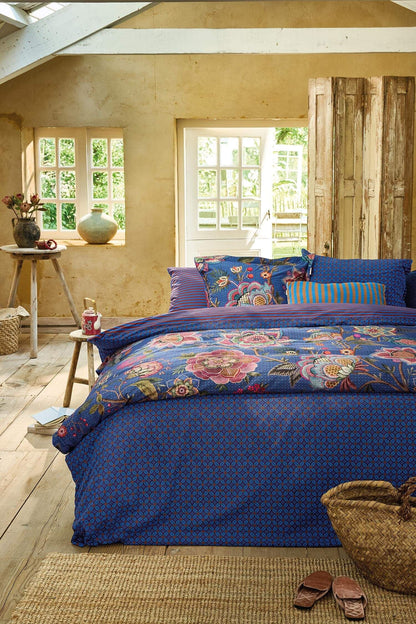 Pip Studio Bombay Bold Dark Blue 200TC percal katoen dekbedovertrek