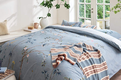 Pip Studio Bamboo Blossom Light Blue 200TC perkalkatoen dekbedovertrek