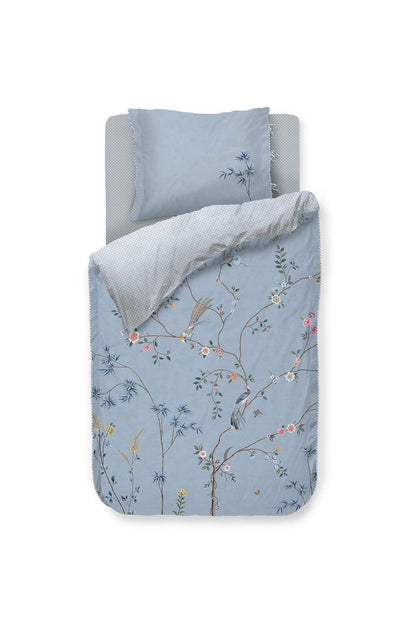 Pip Studio Bamboo Blossom Light Blue 200TC perkalkatoen dekbedovertrek
