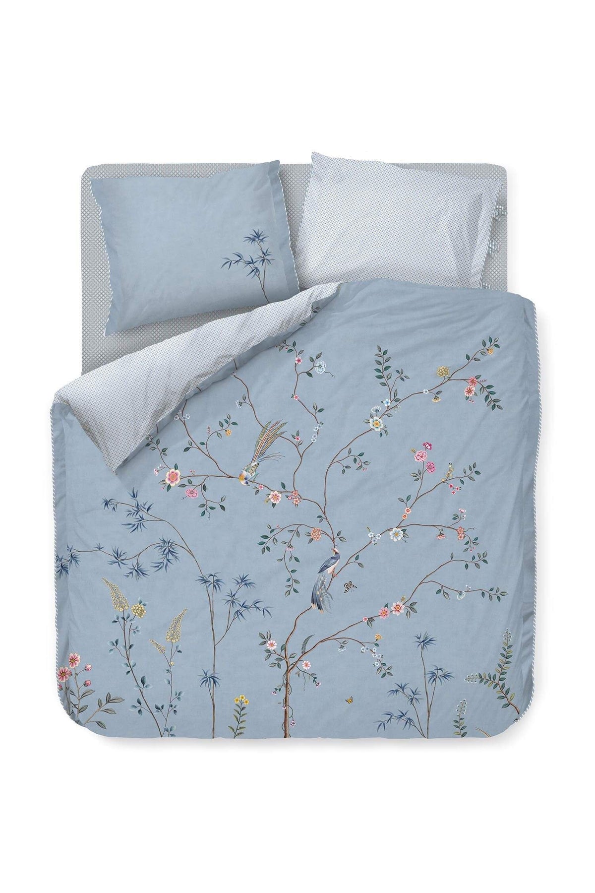 Pip Studio Bamboo Blossom Light Blue 200TC perkalkatoen dekbedovertrek