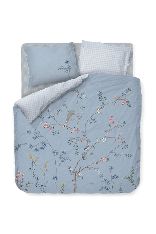 Pip Studio Bamboo Blossom Light Blue 200TC perkalkatoen dekbedovertrek