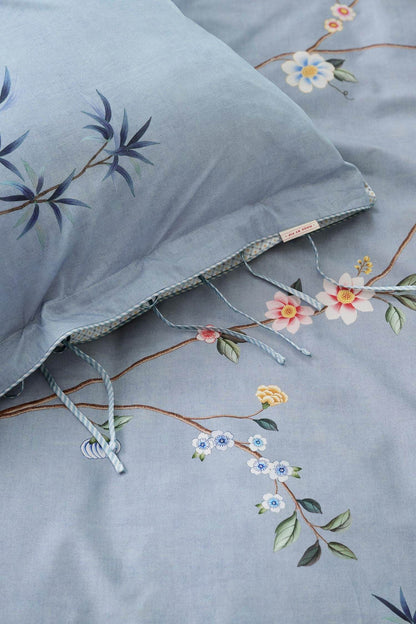 Pip Studio Bamboo Blossom Light Blue 200TC perkalkatoen dekbedovertrek