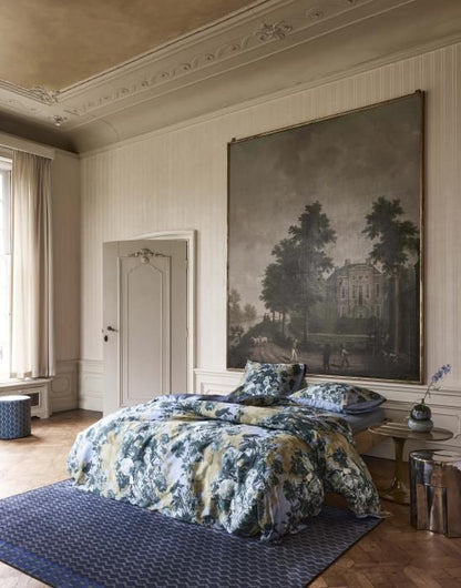 Essenza Leila Chambray Blue 300TC katoensatijn dekbedovertrek