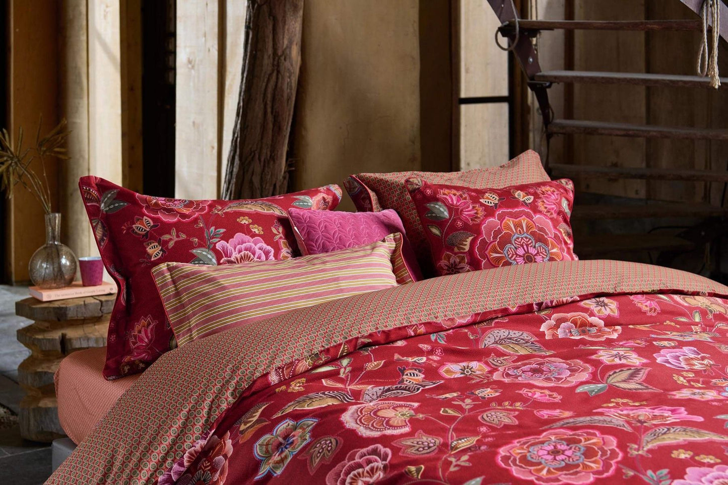 Pip Studio Matata Red 100% katoen twill (flanel) 188TC dekbedovertrek