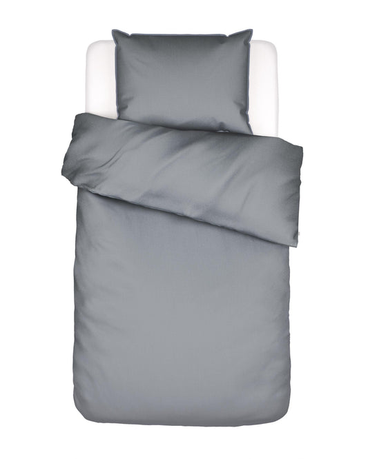 Essenza Minte kleur Grey dekbedovertrek katoensatijn 300TC