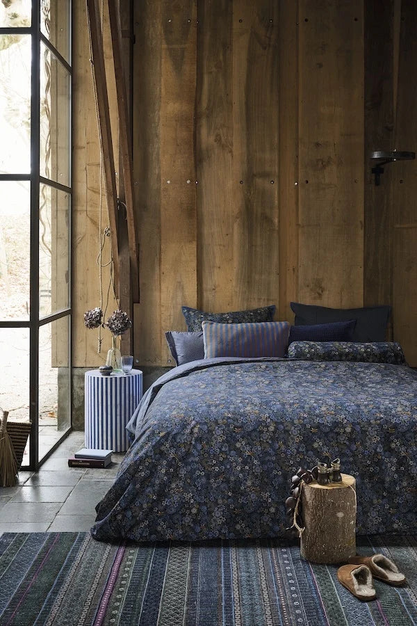 Pip Studio Tutti i Fiori Dark Blue percal 200TC perkal dekbedovertrek