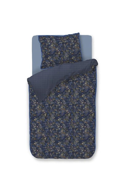 Pip Studio Tutti i Fiori Dark Blue percal 200TC perkal dekbedovertrek