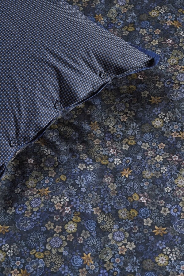 Pip Studio Tutti i Fiori Dark Blue percal 200TC perkal dekbedovertrek
