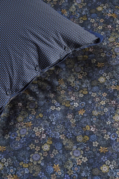 Pip Studio Tutti i Fiori Dark Blue percal 200TC perkal dekbedovertrek