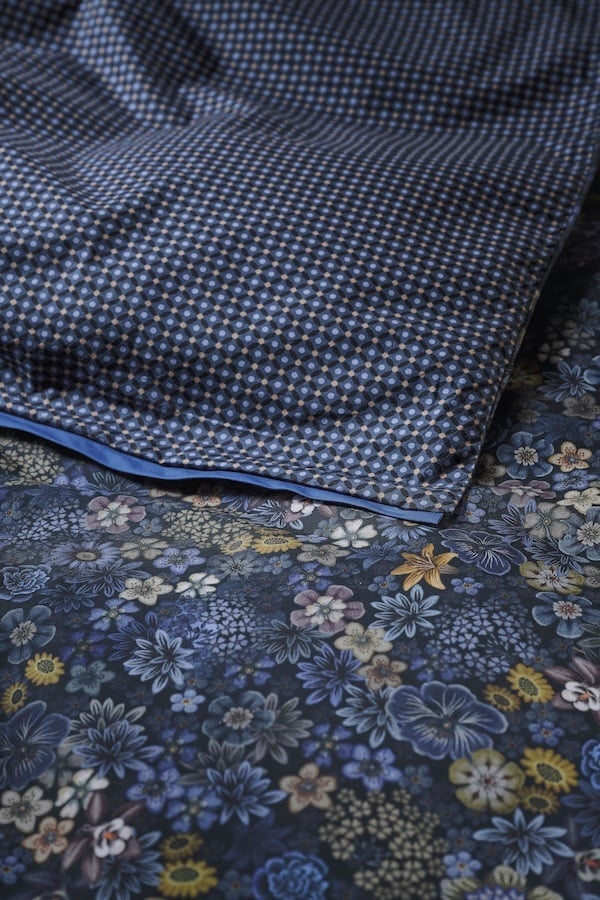 Pip Studio Tutti i Fiori Dark Blue percal 200TC perkal dekbedovertrek
