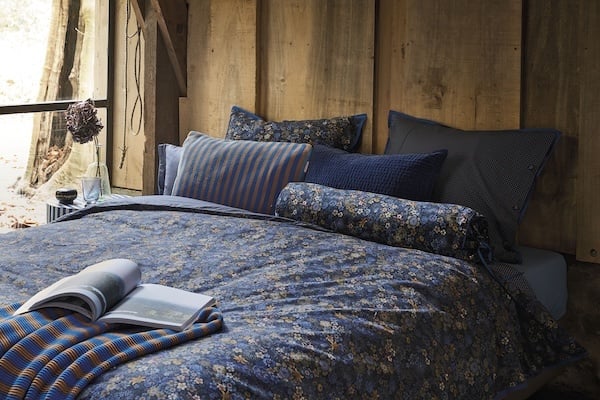 Pip Studio Tutti i Fiori Dark Blue percal 200TC perkal dekbedovertrek