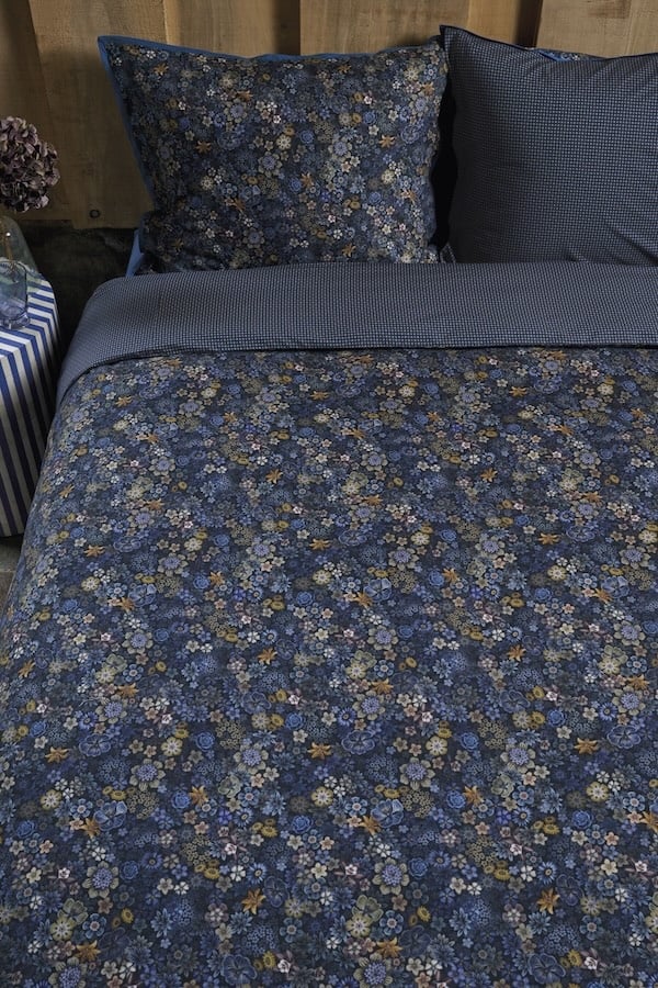 Pip Studio Tutti i Fiori Dark Blue percal 200TC perkal dekbedovertrek