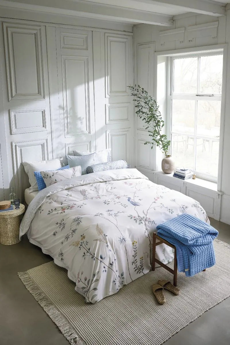 Pip Studio Bamboo Blossom White 200TC perkalkatoen dekbedovertrek