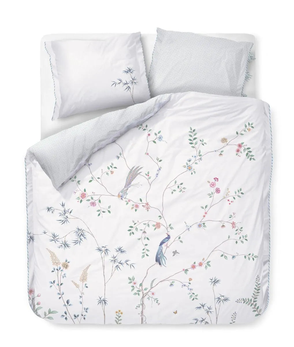 Pip Studio Bamboo Blossom White 200TC perkalkatoen dekbedovertrek