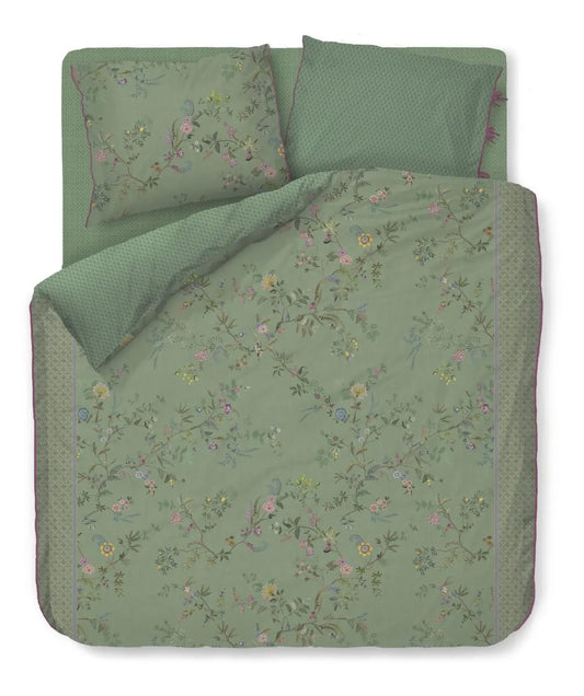 Pip Studio Bustani Green 200TC percal katoen dekbedovertrek