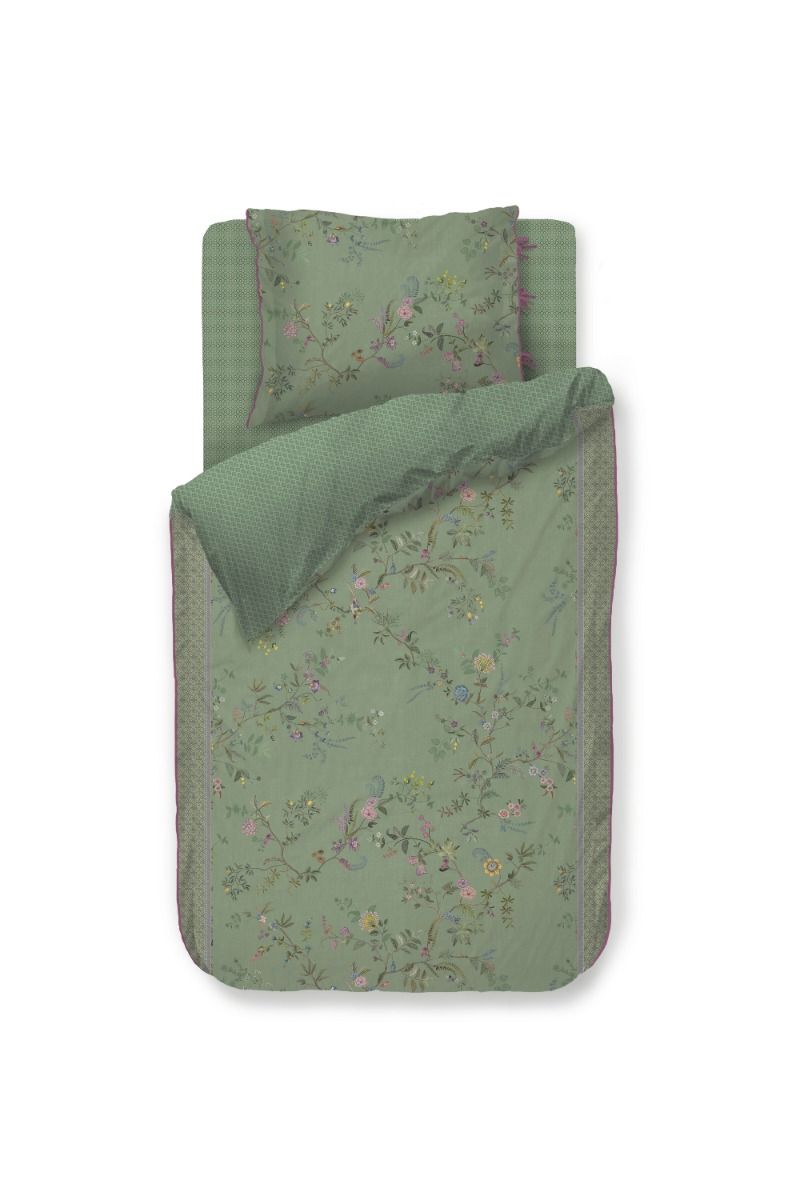 Pip Studio Bustani Green 200TC percal katoen dekbedovertrek