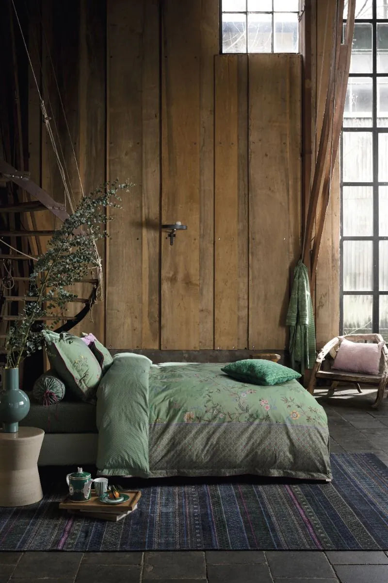 Pip Studio Bustani Green 200TC percal katoen dekbedovertrek