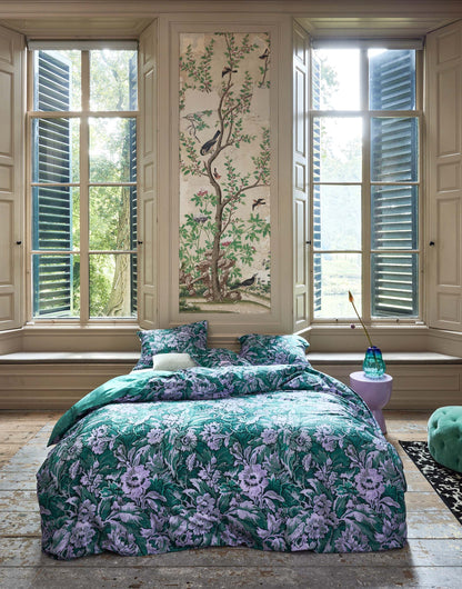 Essenza Yfke Easy Green dekbedovertrek 300TC katoensatijn