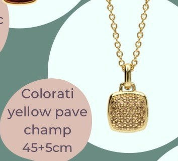 Mylene colorati sieraden verguld met 18 karaat goud met glas in goud pave