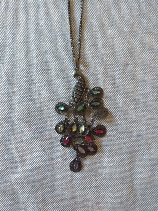 Ketting met pauw hanger