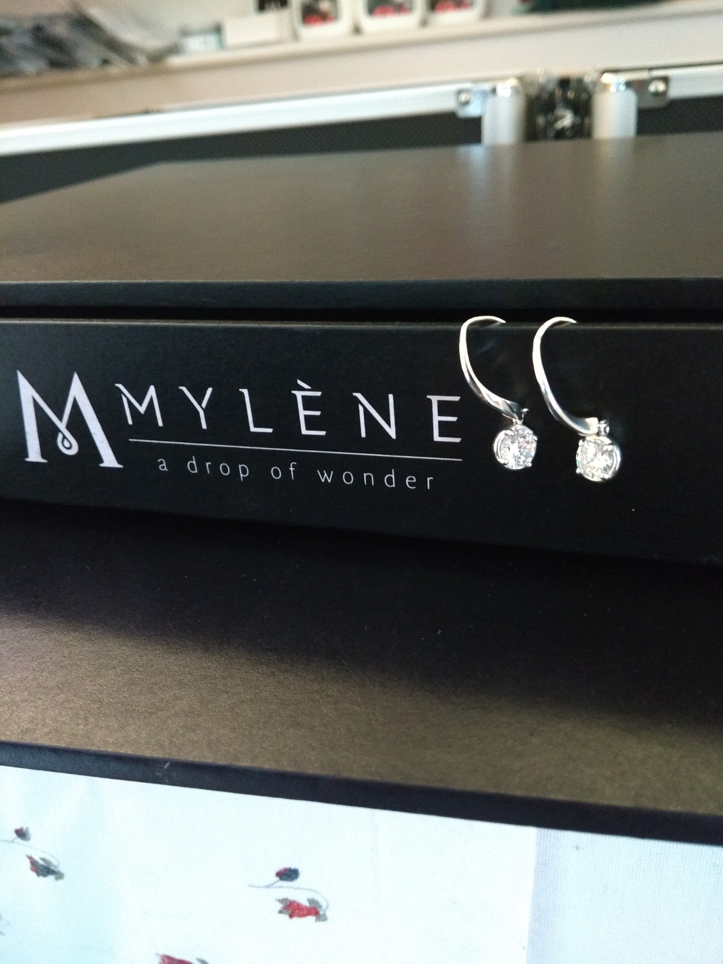 Mylene Solitair collectie 925 sterling zilver hang oorbellen