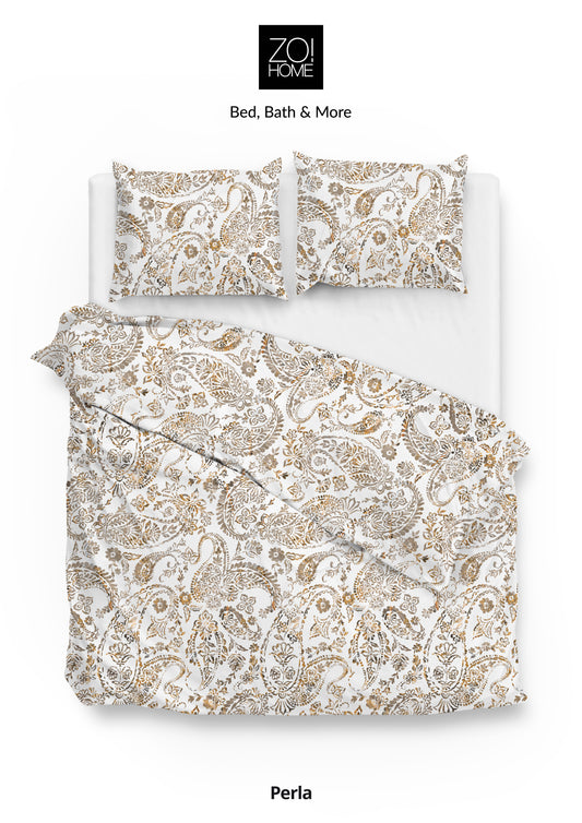 Zo!Home by Heckettlane Perla katoensatijnen dekbedovertrek paisley vintage bohemian 200TC