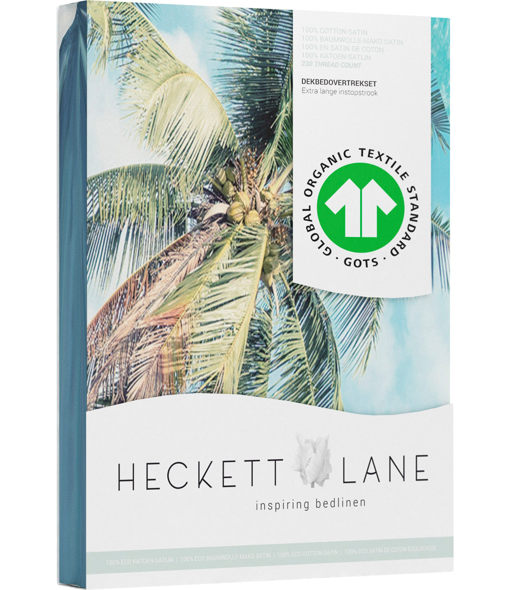 Heckett Lane Jaron dekbedovertrek palmbomen, zee en vakantie gevoel